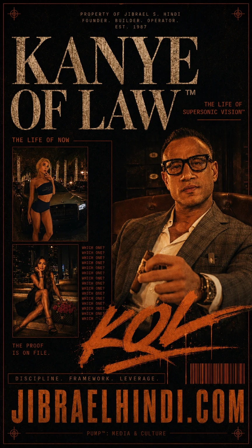 Kanye of Law editorial artwork featuring Jibrael Hindi